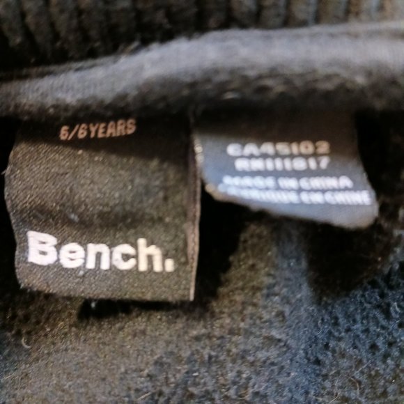 Boys Bench Black Fleece Zippered Jacket Size 5-6 YRS - Picture 9 of 13